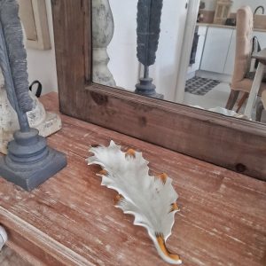 Vide poche Feuille Porcelaine
